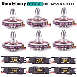 6Pcs 5010 360KV / 750kv High Torque Brushless Motors + 6Pcs Readytosky 40A OPTO 2-6S ESC for ZD550 ZD680 ZD850 Quadcopter Frame