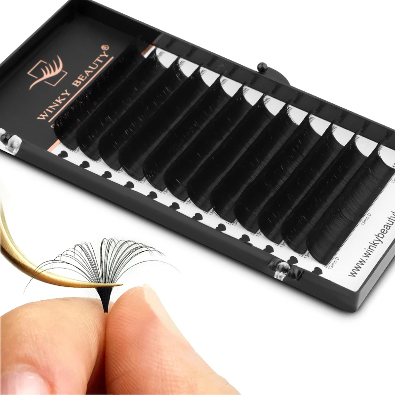 Winky Beauty 8-15mm Auto Fan Lashes 0.03 Easy Fan 1s Blooming Eyelash Extension Fast Fanning Volum Fan Lashes Tray