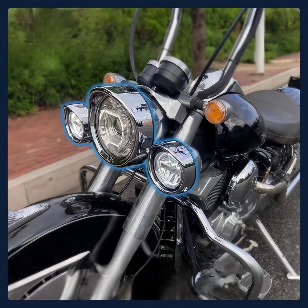 مناسبة للدراجات النارية مقاس 7/4.5 بوصة مع غطاء حماية المصباح الأمامي Hat Brim Lifan V16/Plus