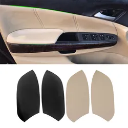 For Honda Accord 8th Gen 2008 2009 2010 2011 2012 Sedan Microfiber Leather Car Door Handle Armrest Panel Cover Interior  Trim