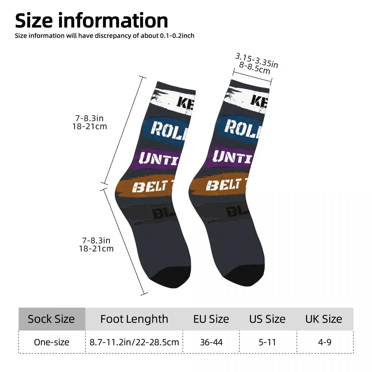 Jius jitsus bjj halten rollende leichte Strümpfe grafische Retro-Socken Winter Anti-Rutsch-Socken Männer im Freien hochwertige Socken