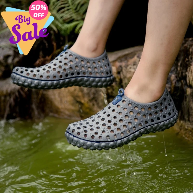 

Мужские уличные легкие аквашузы 2026: многофункциональные дышащие сандалии для пляжа, размеры 39-45