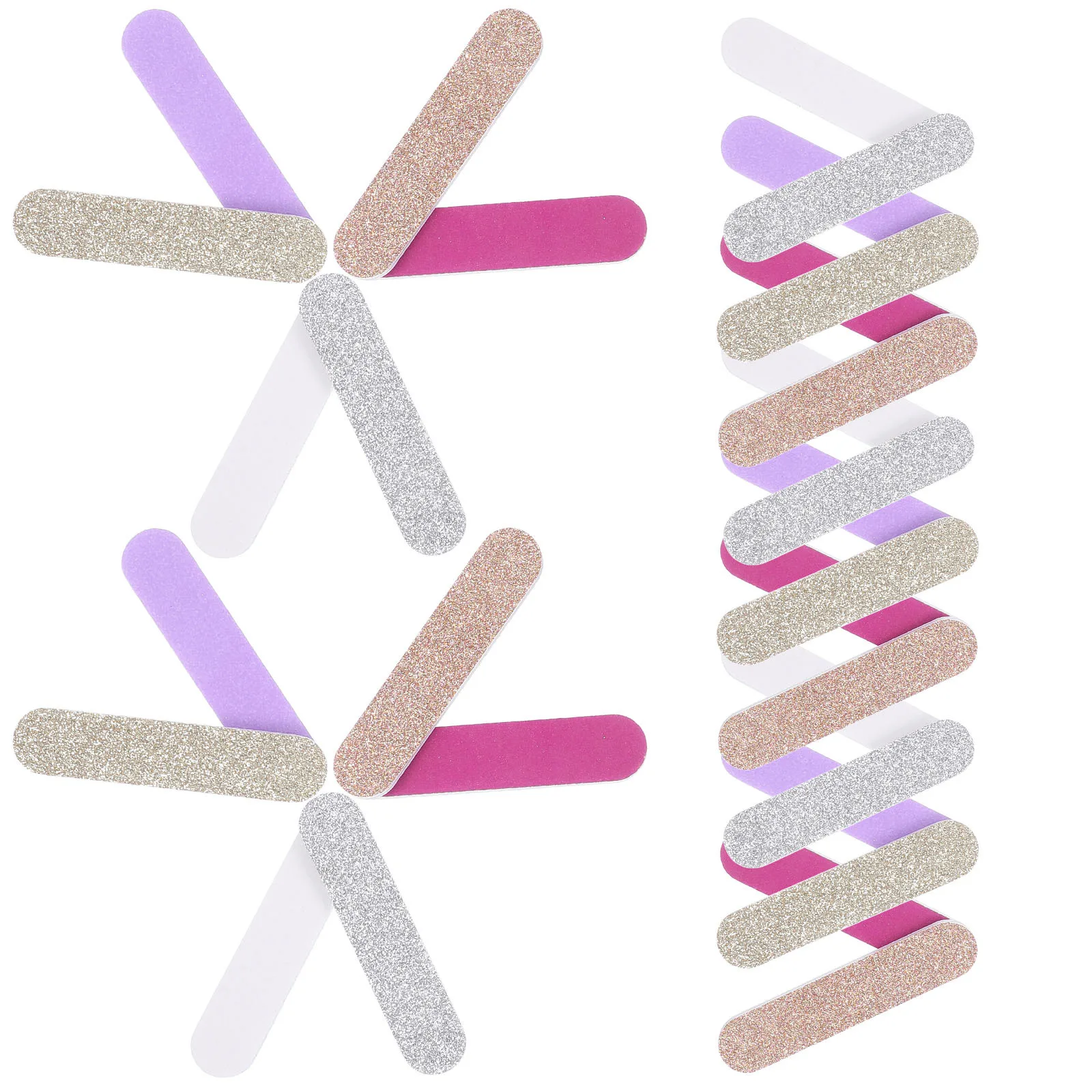 

30pcs Glitter Files For Women Pedicure Tool Travel Nail File Strip Salon Manicure Supplies Nail Trimming Tools