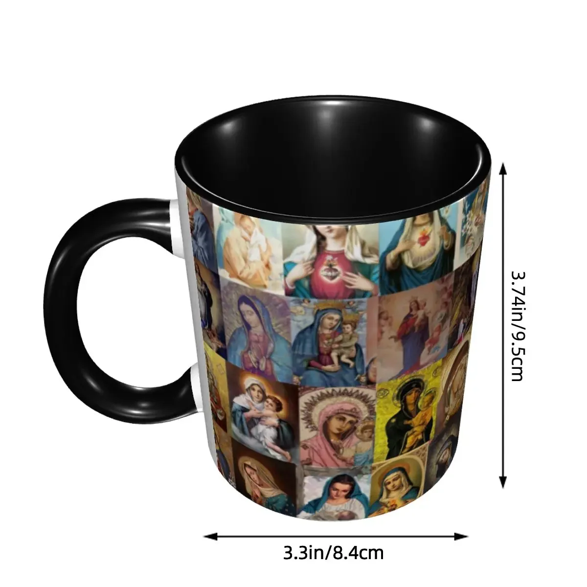 Personalized Virgin Mary Coffee Mug DIY Catholic Christian Ceramic Milk Tea Cups