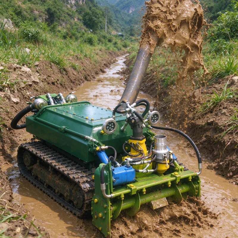 Crawler Dredging Robot with 900mm Cutting Width for Reservoir, Lake, Canal and River Maintenance Projects
