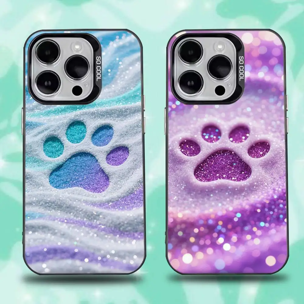 

Puppy Paw Art Phone Case For iPhone 17,16,15,14,13,12,11,Pro,XS,Max,Plus,Mini,SE4,E IMD Matte Black