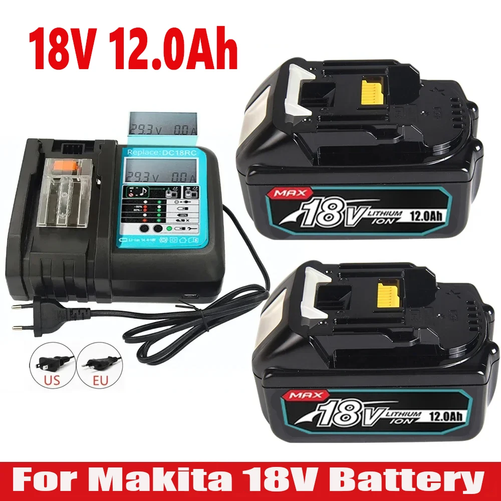 

WIth LED Charger BL1860 Rechargeable Battery 18V 12000mAh Lithium Ion for Makita 18v Battery 12Ah BL1840 BL1850 BL1830 BL1860