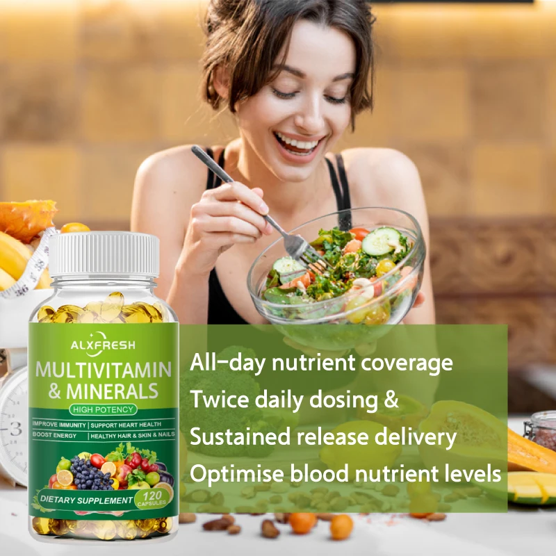 Comprehensive Multivitamin to Enhance Daily Nutrition Improve Immunity and Energy Support Heart Hair Skin and Nail Health levels