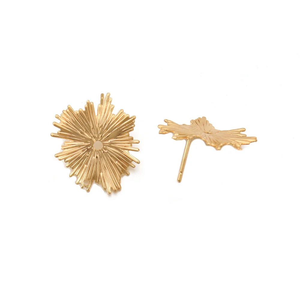 

Cordial Design 20*22MM 50Pcs Jewelry Earrings Stud/Leaf Shape/Genuine Gold Plating/Jewelry Findings & Components/Hand Made