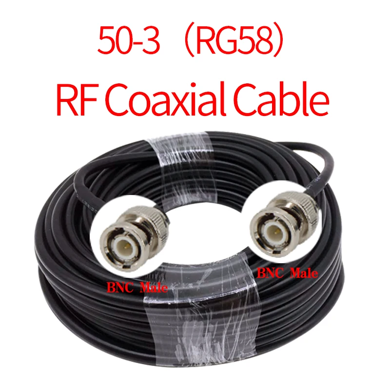 Imagem -05 - Cabo Bnc para Sma para Tnc para n para m Plugue Rg58 50 Ohm rf Extensão Cabo Conector Adaptador rf Jumper Trança 1m 3m 5m 10m 15m Rg58