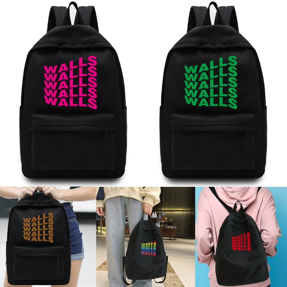 

Foldable School Backpack Hiking Travel Outdoor Sport Light Weight Folding Casual Bag Laptop Man Women Backpack Walls Pattern