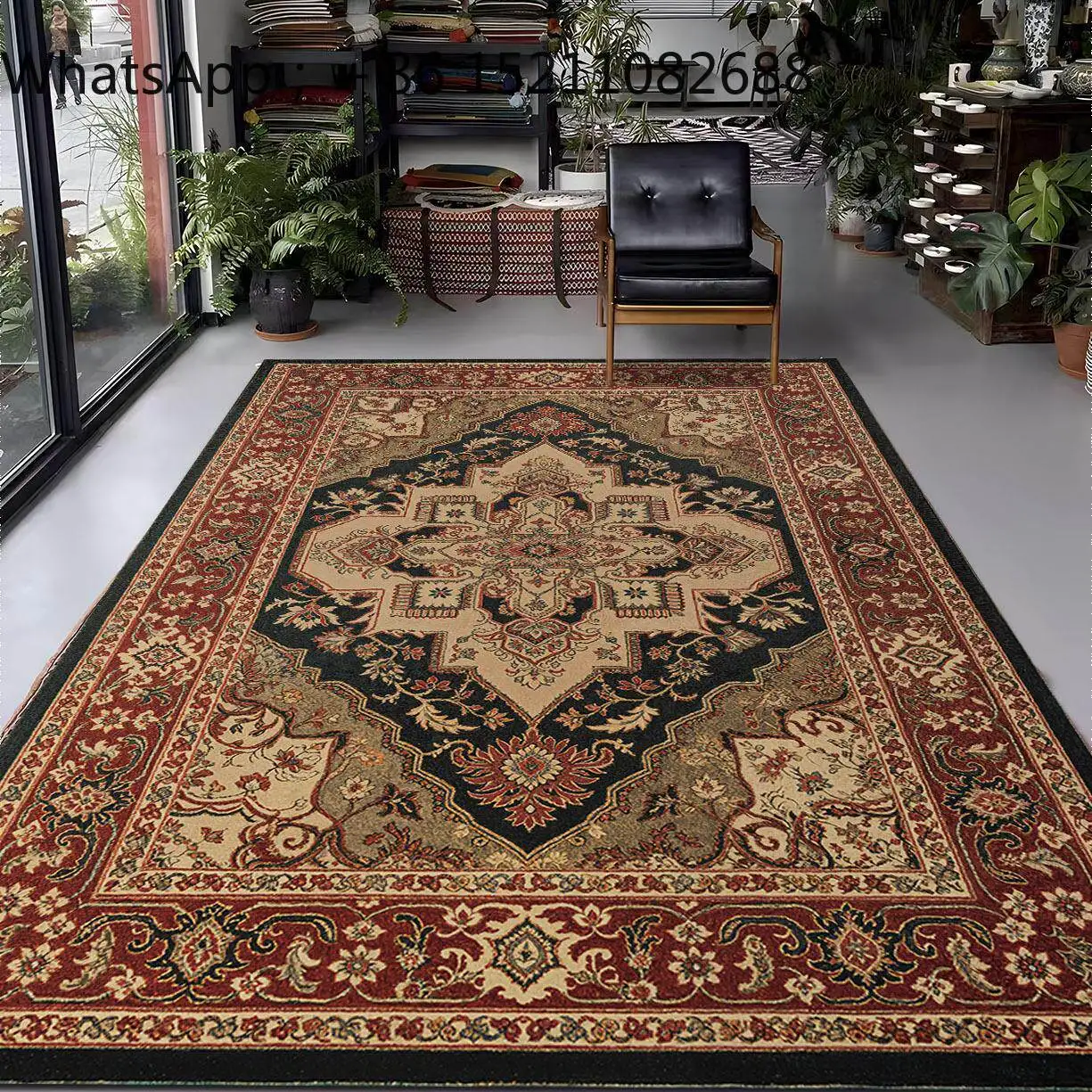 SCY thickened imitation cashmere carpet living room sofa coffee table blanket retro ethnic style carpet