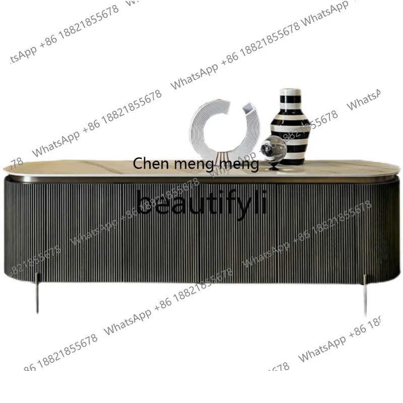 

Italian minimalist light luxury entrance cabinet, living room TV cabinet, simple Nordic decorative cabinet customization H