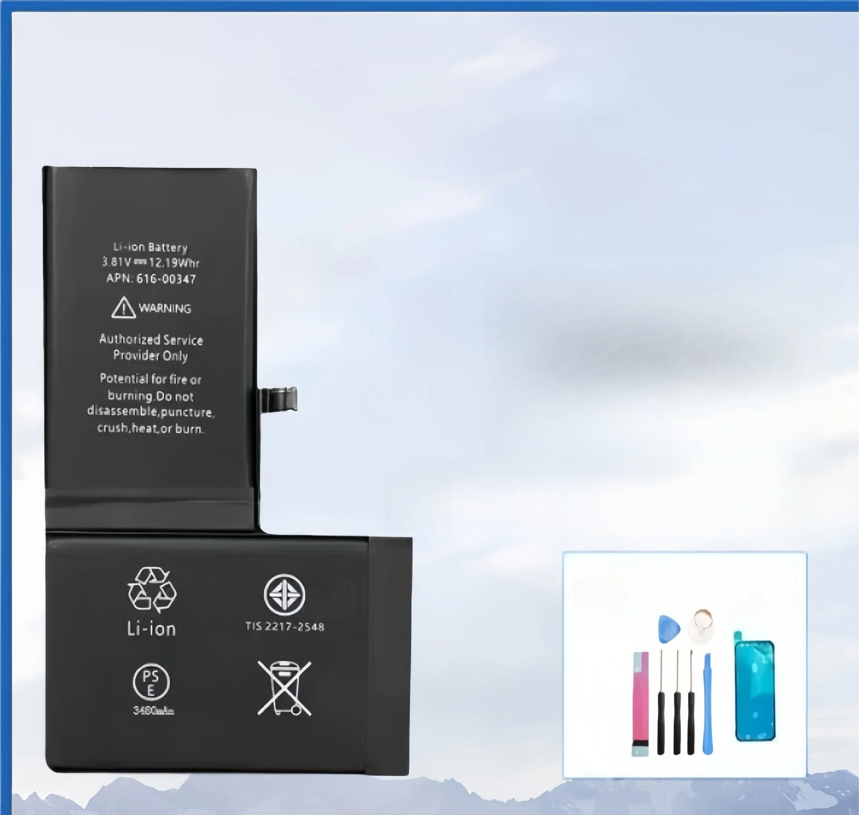 6700mAh High-Capacity Replacement Battery for IPhone X/6S/7P/11/XR/XS Max/12 Pro/13/14/15 Li-ion Battery Pack with Tools Kit