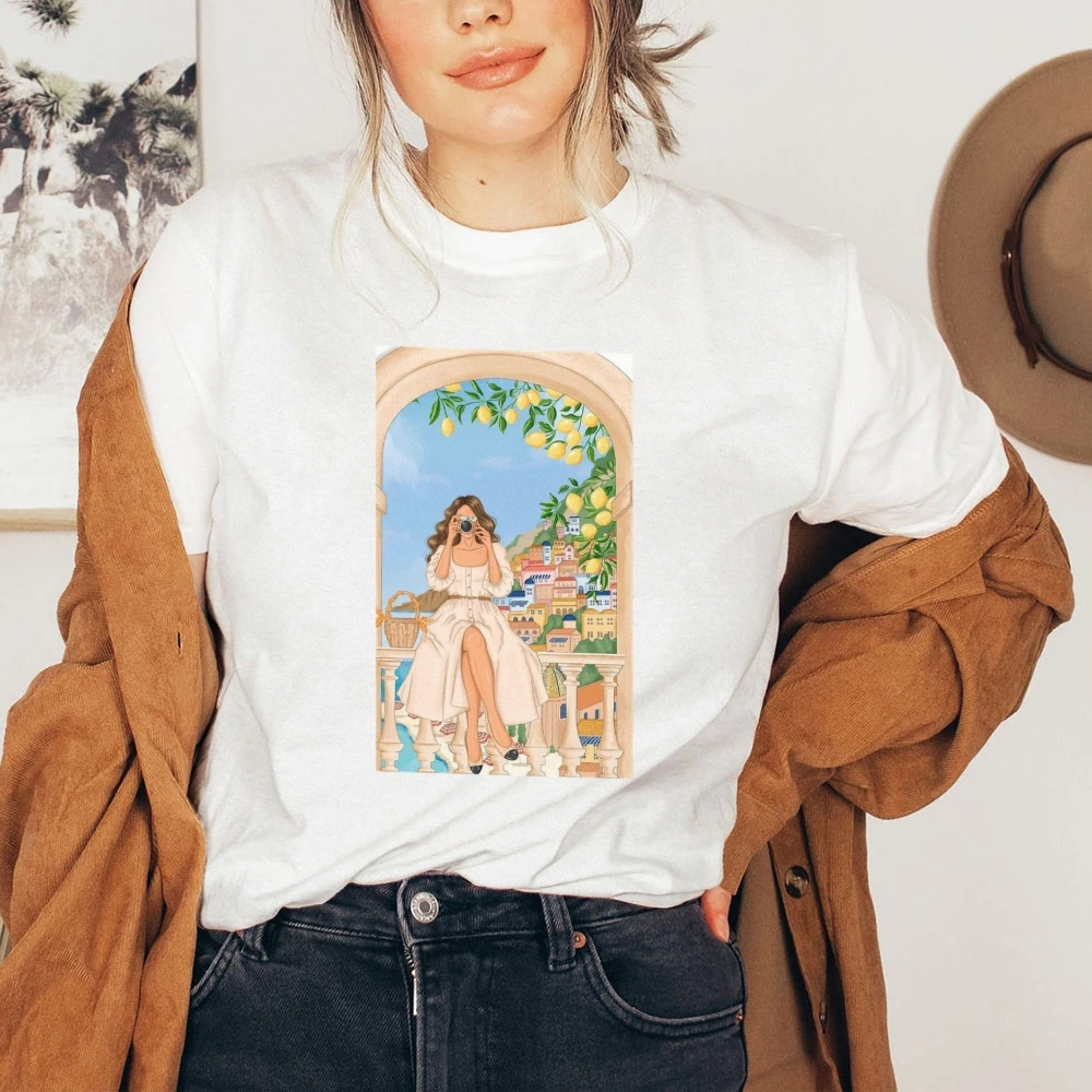 

Women's Clothing Y2K Graphic T-Shirts Cotton Casual Tops Versatile Style Summer Fashion Wear Lightweight Tee Easy Stylish Look