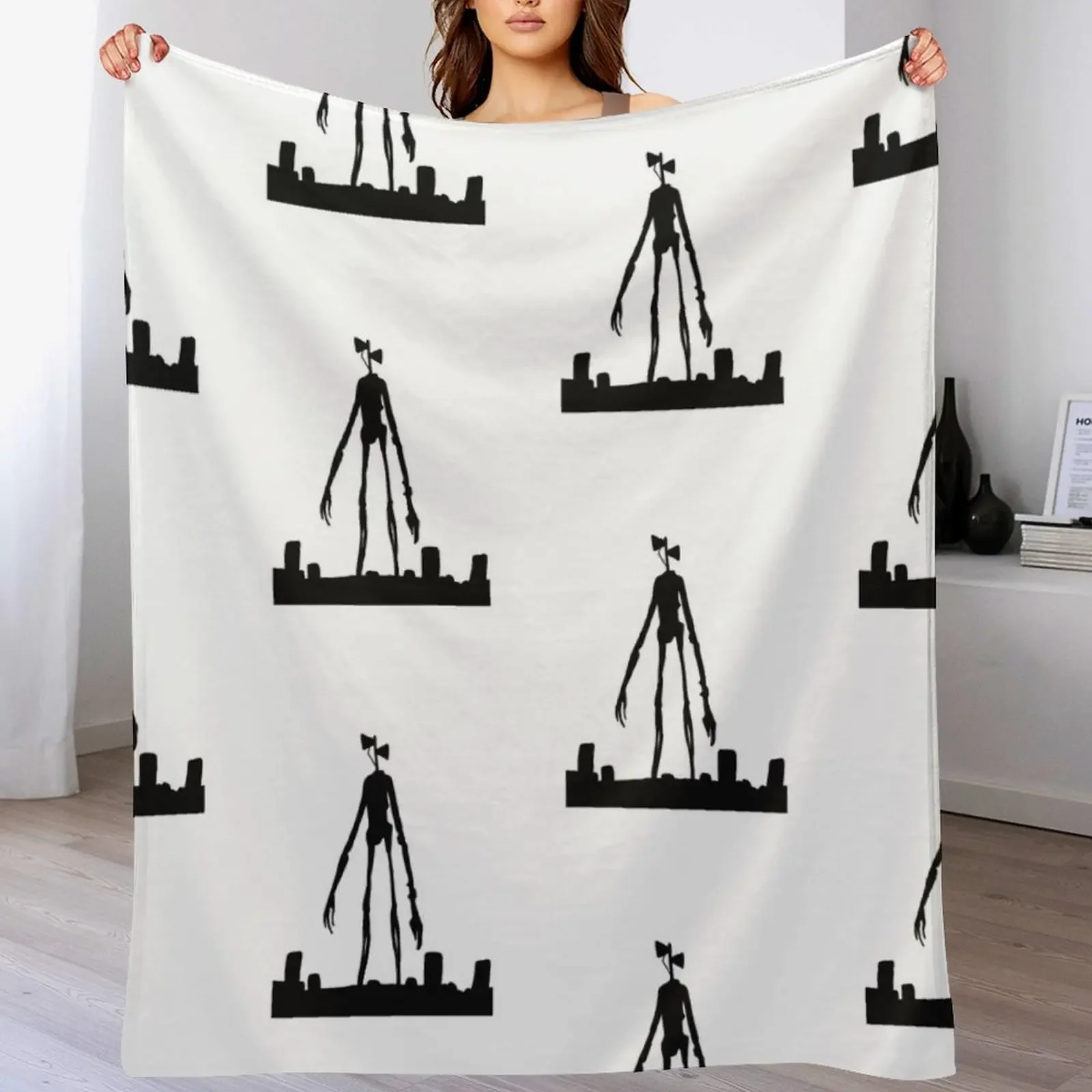Siren head Throw Blanket Color Fast Cozy Throw Blanket