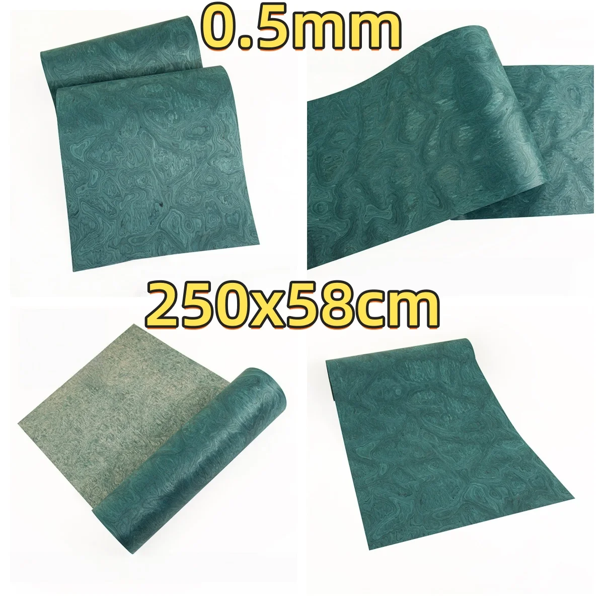 

Tech Blue Burl Wood Veneer 0.4-0.5mm – 250x58cm Engineered Veneer Sheet for DIY Handicraft(Backing Non-woven Fabric)