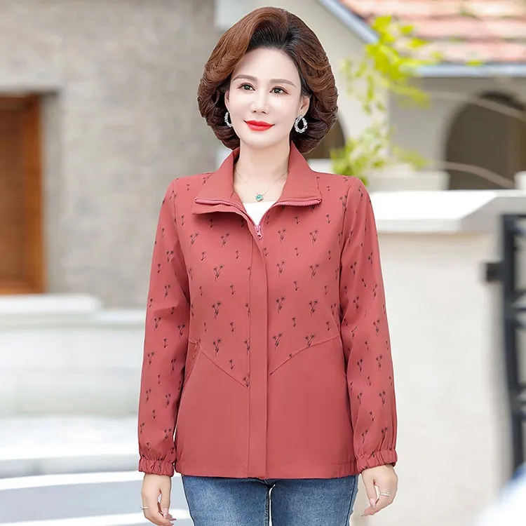 

Весенне-осенняя модная трендовая Минималистичная свободная повседневная короткая тонкая куртка с отворотом для мамы среднего возраста