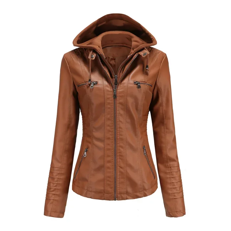 BTQWFD-abrigos con capucha extraíbles para mujer, conjunto de dos piezas con bolsillo, chaquetas, ropa femenina, moda de otoño e invierno, novedad