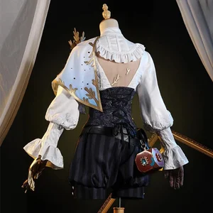 Cosplay -Identität -Fantasien für Männer und Frauen, Identitätsspiel V, Überlebender Maler, Goldhemd, Kürbiskhosen -Set, Karnevalsuniformen 12 Hauptverkaufsmaler Kleidung - №10