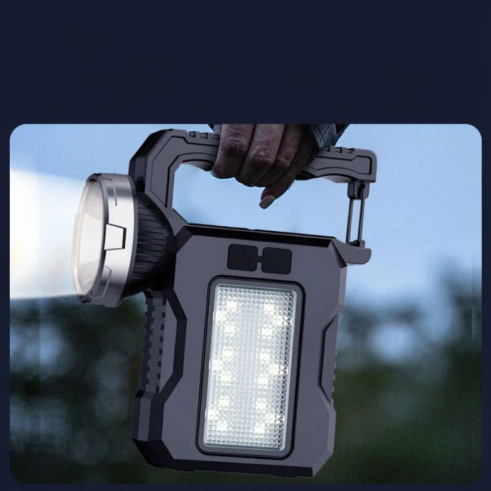Handheld Portable Led Searchlight Rechargeable Bright Torch Outdoor Camping Hiking Household Emergency Power Failure Lamp