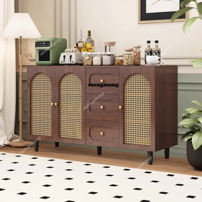 luxury Dresser Storage locker Rattan oriental Wooden chest of drawers Storage locker komoda modern living room furniture