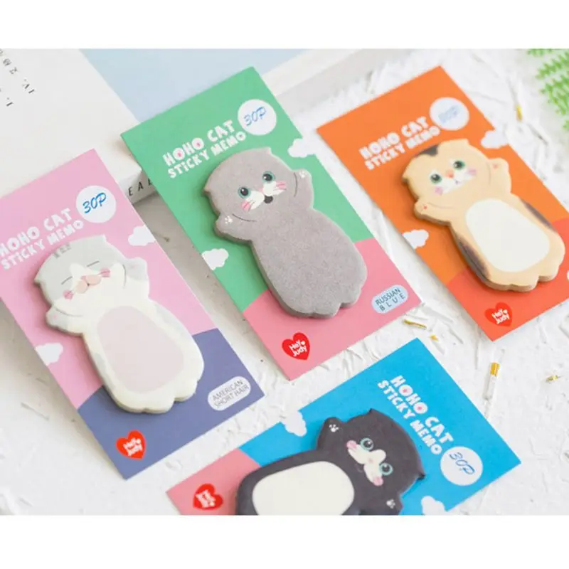 for Cat Series Sticky Note Student Message Sticker Times Memo Pad Scrapbooking School Label Stationery