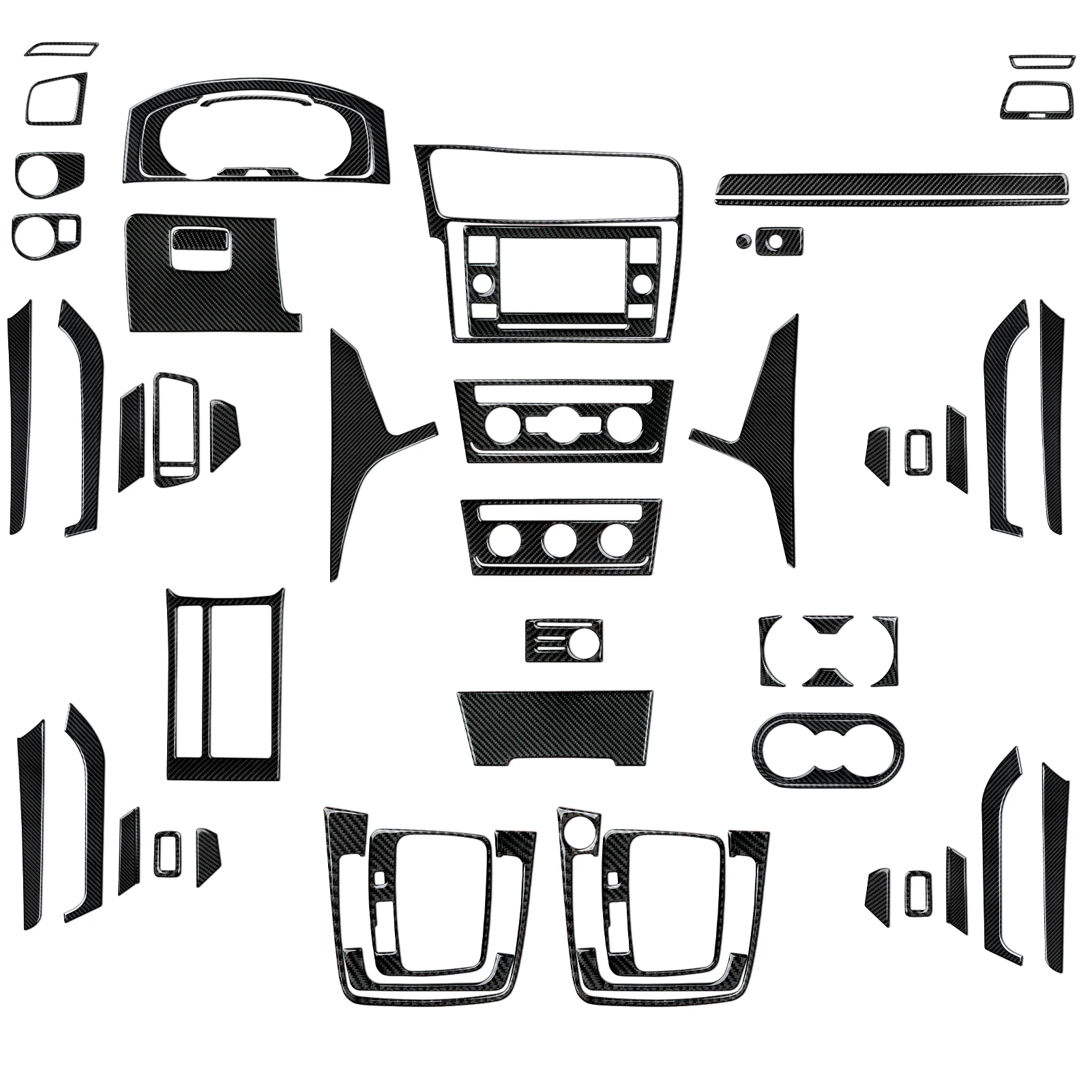 For VW Golf VII MK7 GTE GTI R Variant Car Center Console Gear Shift Panel Protect Carbon Fiber Interior Sticker Set Accessories