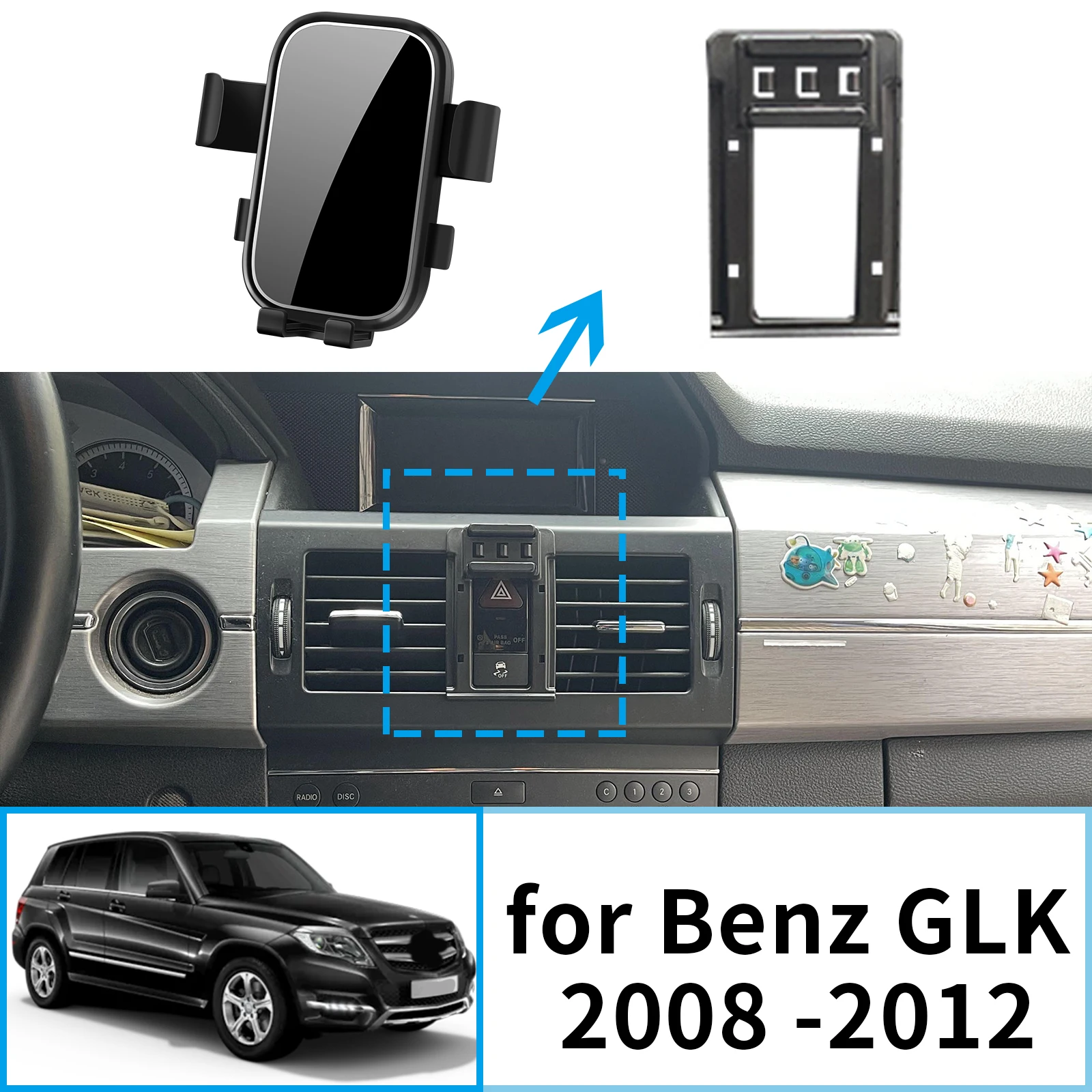 

Car Mobile Phone Holder GPS Bracket Navigation Stand Auto Accessories for Mercedes Benz GLK W204 X204 2008 2009 2010 2012