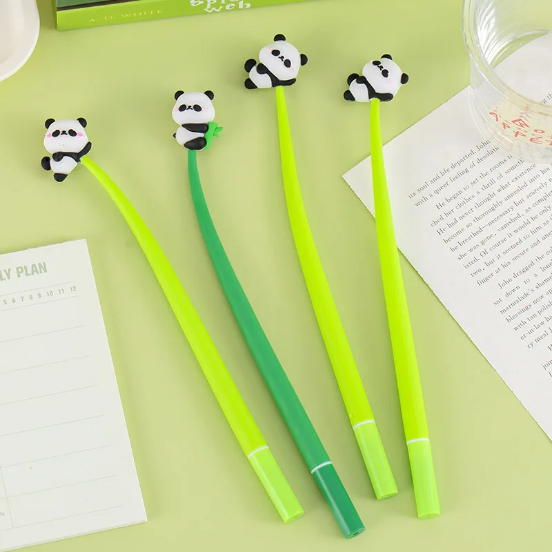 2pcs/lot Cute Fun Panda Animals Gel Pens For Writing Soft Signature Pen Escolar Papelaria School Office Supply Gift Stationery