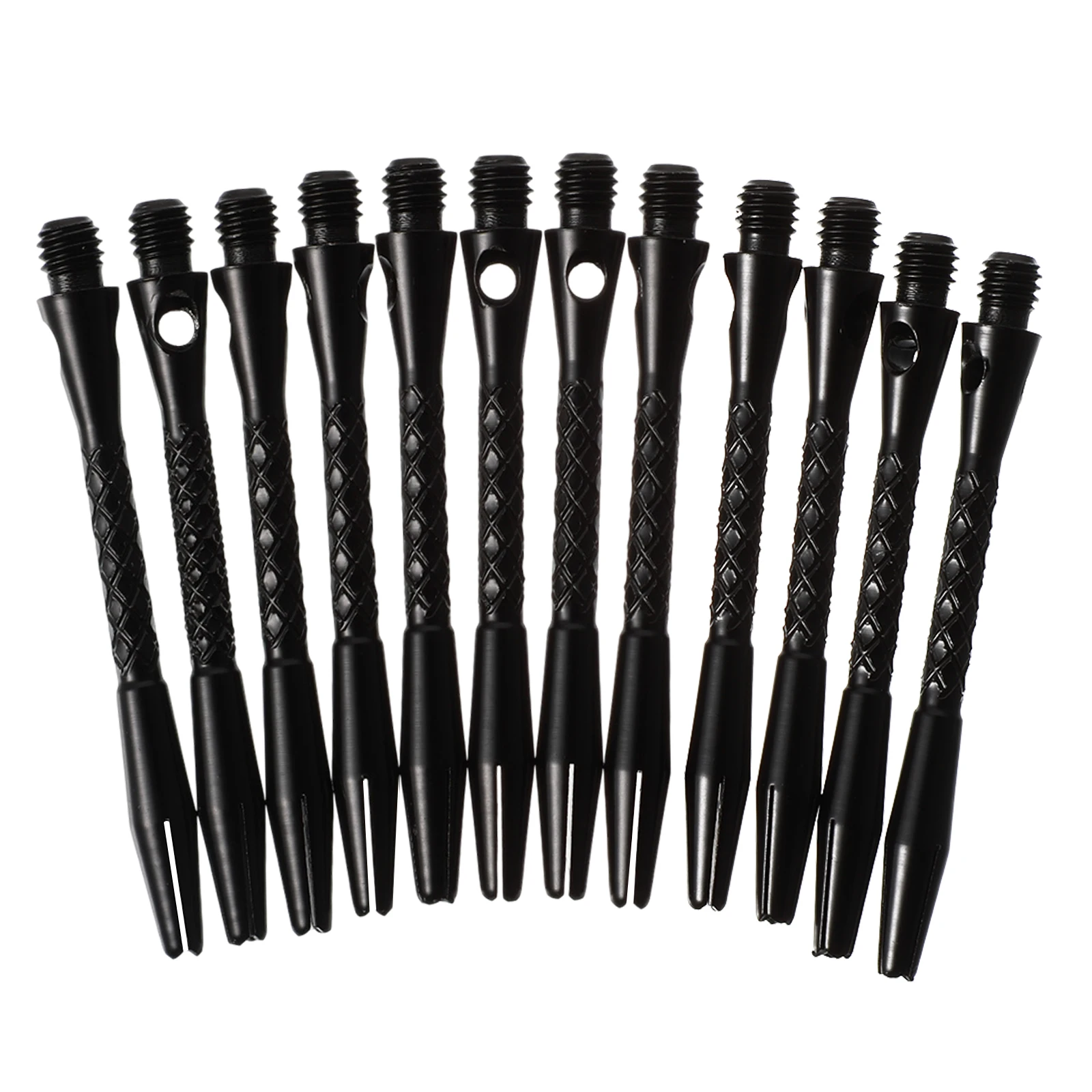 

12pcs Medium Aluminium Alloy Shafts Stems Game Rod Durable Dart Accessories For Flights Grip Training Sharp Tip Front Loaded