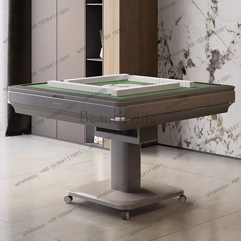 Nordic Folding Mahjong Table Modern Automatic Shuffling Ultra-Quiet Mahjong Dining Table with Heating Dining Room Furniture FYMT