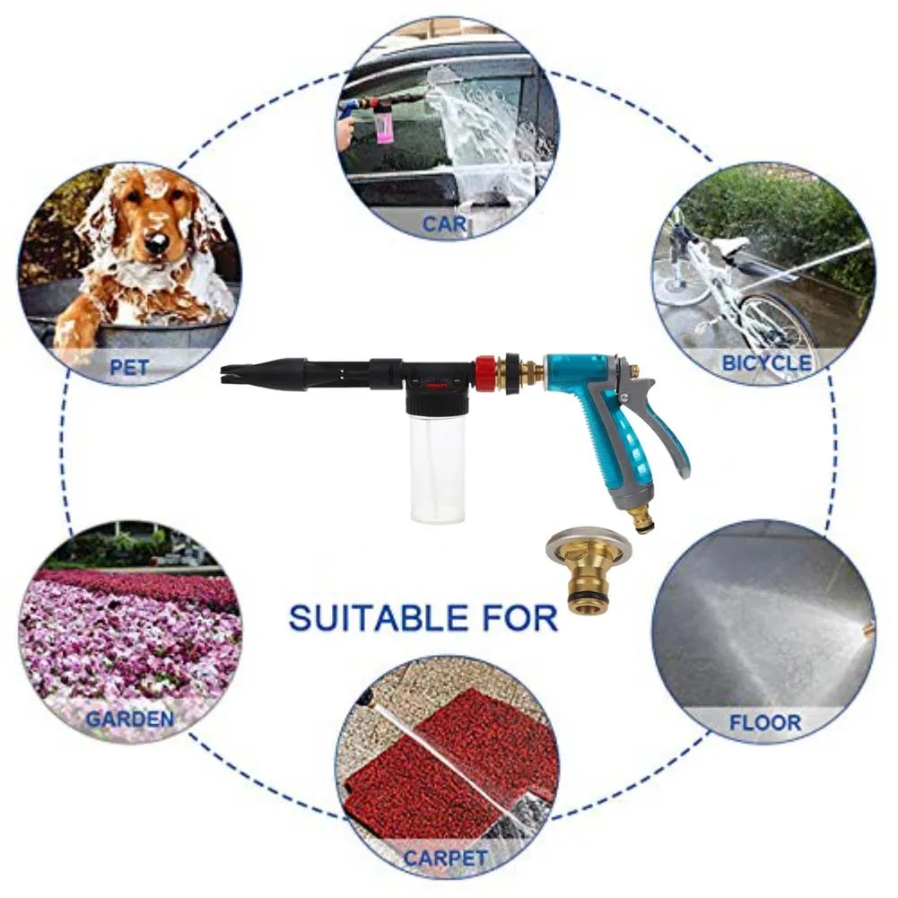 

Портативный пенный распылитель для мытья автомобилей и окон, черный, 2-в-1, с двумя режимами распыления