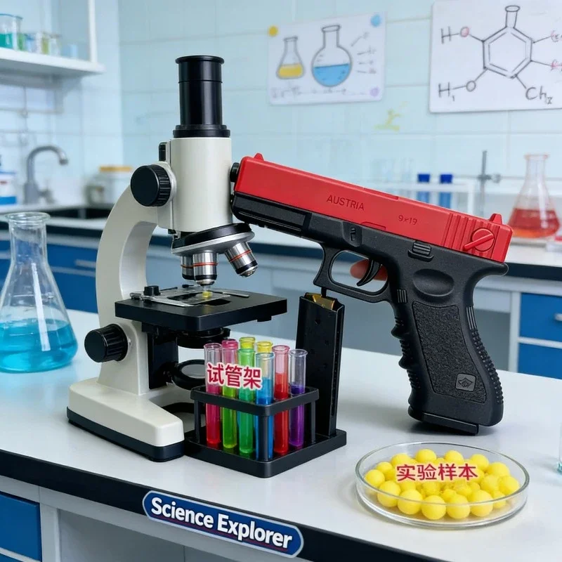 

Soft Bullet Toy Gun High Quality Manual G17 Air Gun Lower Magazine Laser Outdoor CS Game Children Birthday Gift