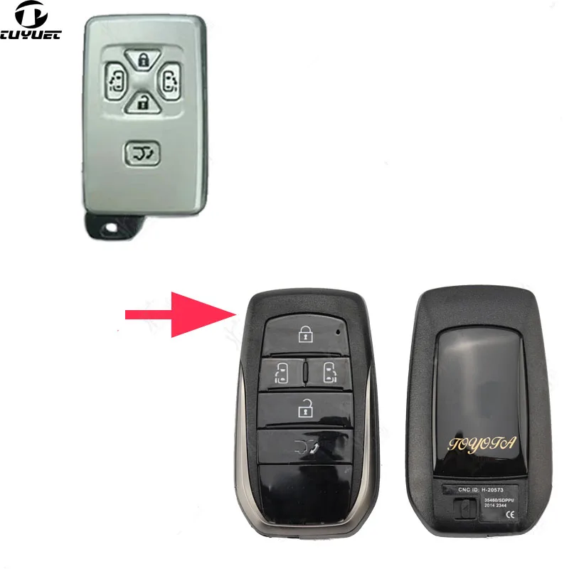 Coque de clé à distance intelligente modifiée, ébauches de clé de pompage, lame de clé de secours, Toyota Previa Reiz, RAV4, carte 0111