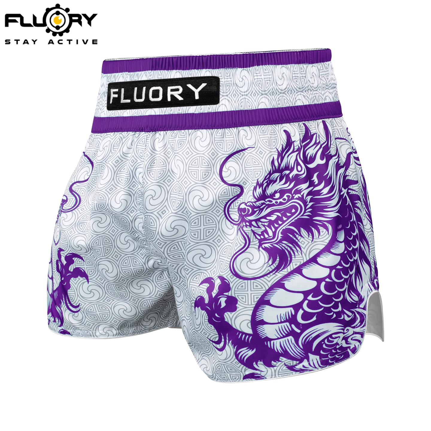 

Fluory New Dragon Print Four-Color Muay Thai Shorts, Fighting Gym Martial Arts Boxing Mma Training Pants, Muay Thai Shorts
