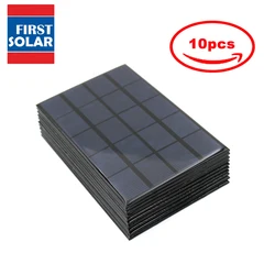 10pcs 5V 2W Solar Panel Standard Epoxy Polycrystalline Silicon DIY Battery Power Charge Module Mini Solar Cell