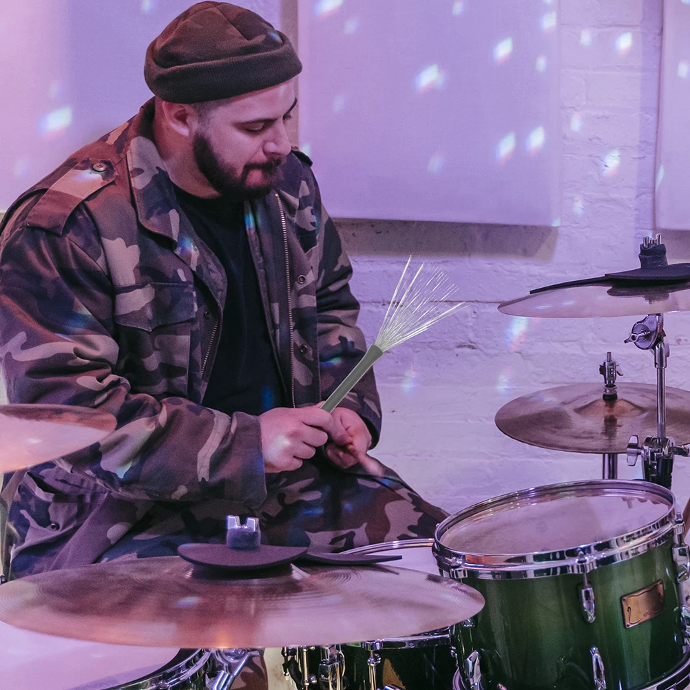 

2Pcs Drum Brush Stainless Steel Wire Retractable Professional Jazz Drum Brush Percussion Accessory Instrument Accessories