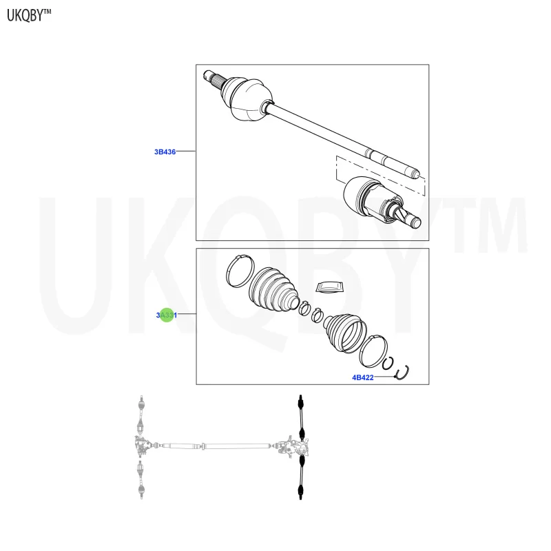 La nd R ov er second-generation Freelander 2006-2014 LR003161 repair kit - dust cover