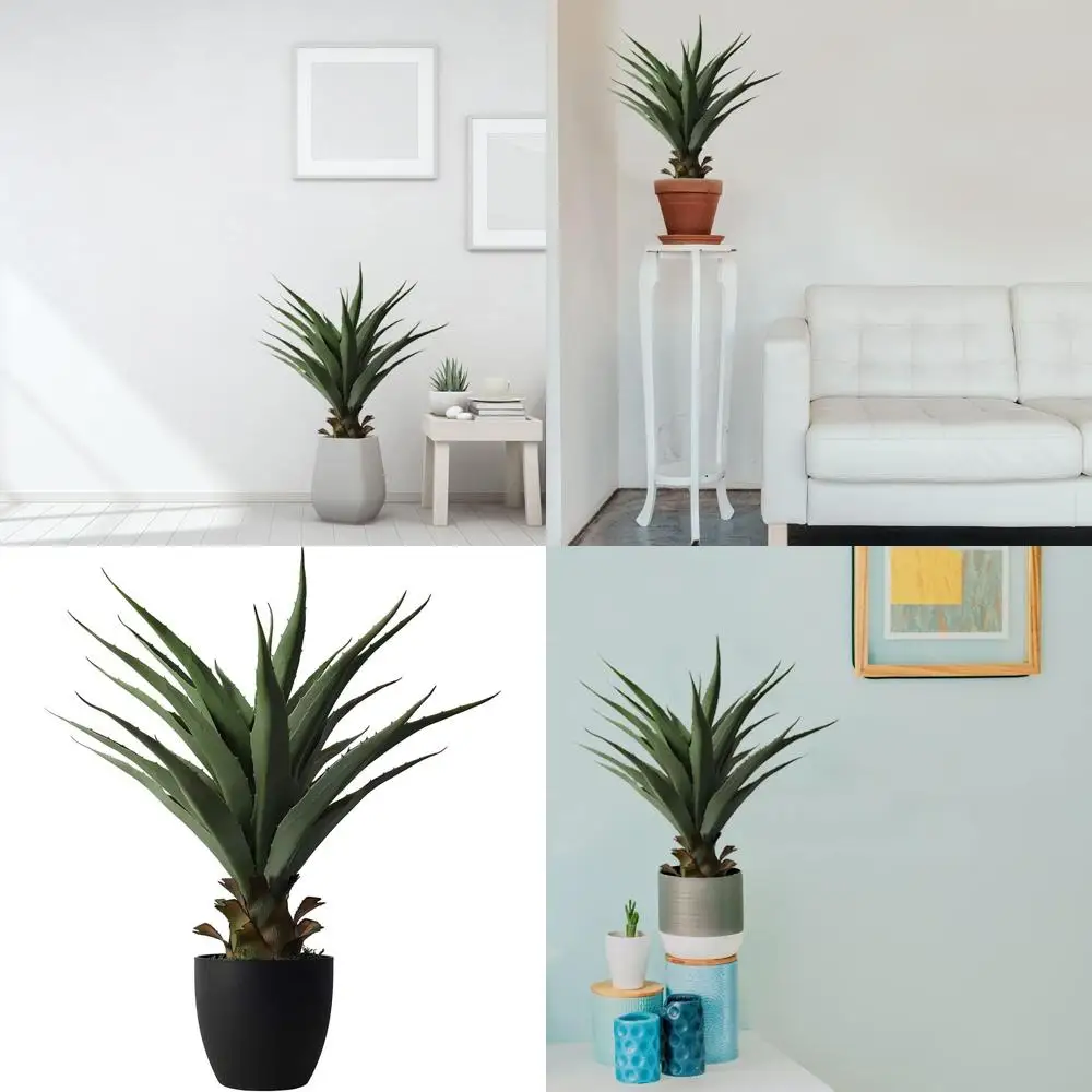 

27-дюймовая искусственная зелень Sansevieria, змеи в горшке, идеально подходит для офиса или внутреннего декора сада