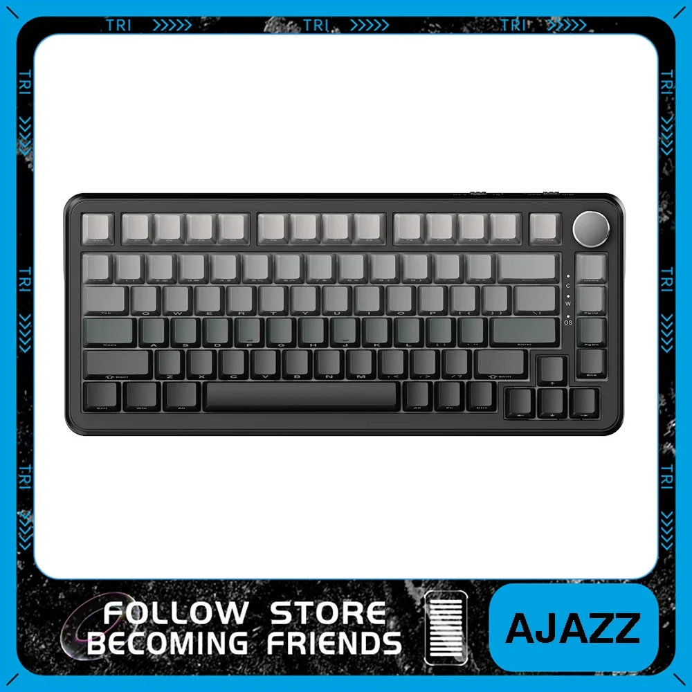 

AJAZZ AK820 MAX Wireless Mechanical Keyboard Full-Key Hot Swappable BT5.0/2.4G/USB-C Gaming Keyboard With 0.85 "TFT Color Screen