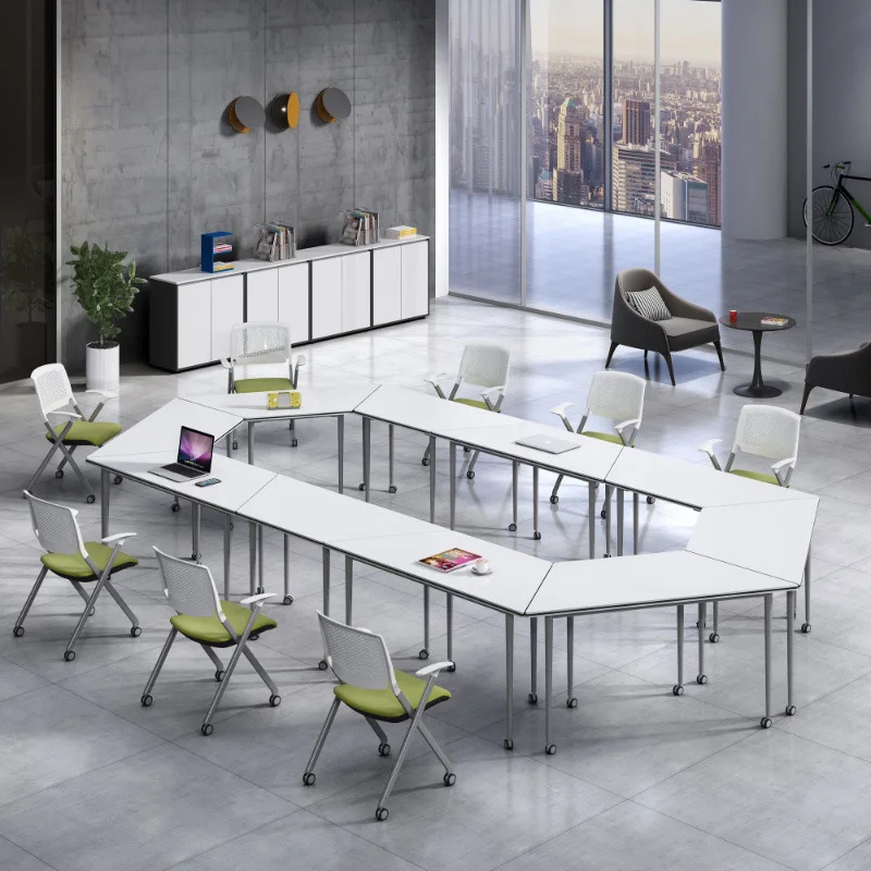 Trapezoidal hexagonal ，training conference table