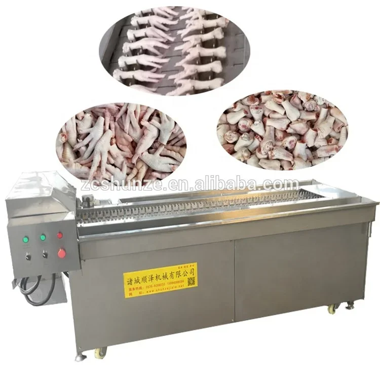 Vietnam chicken feet cutting machine / chicken feet peeling production line