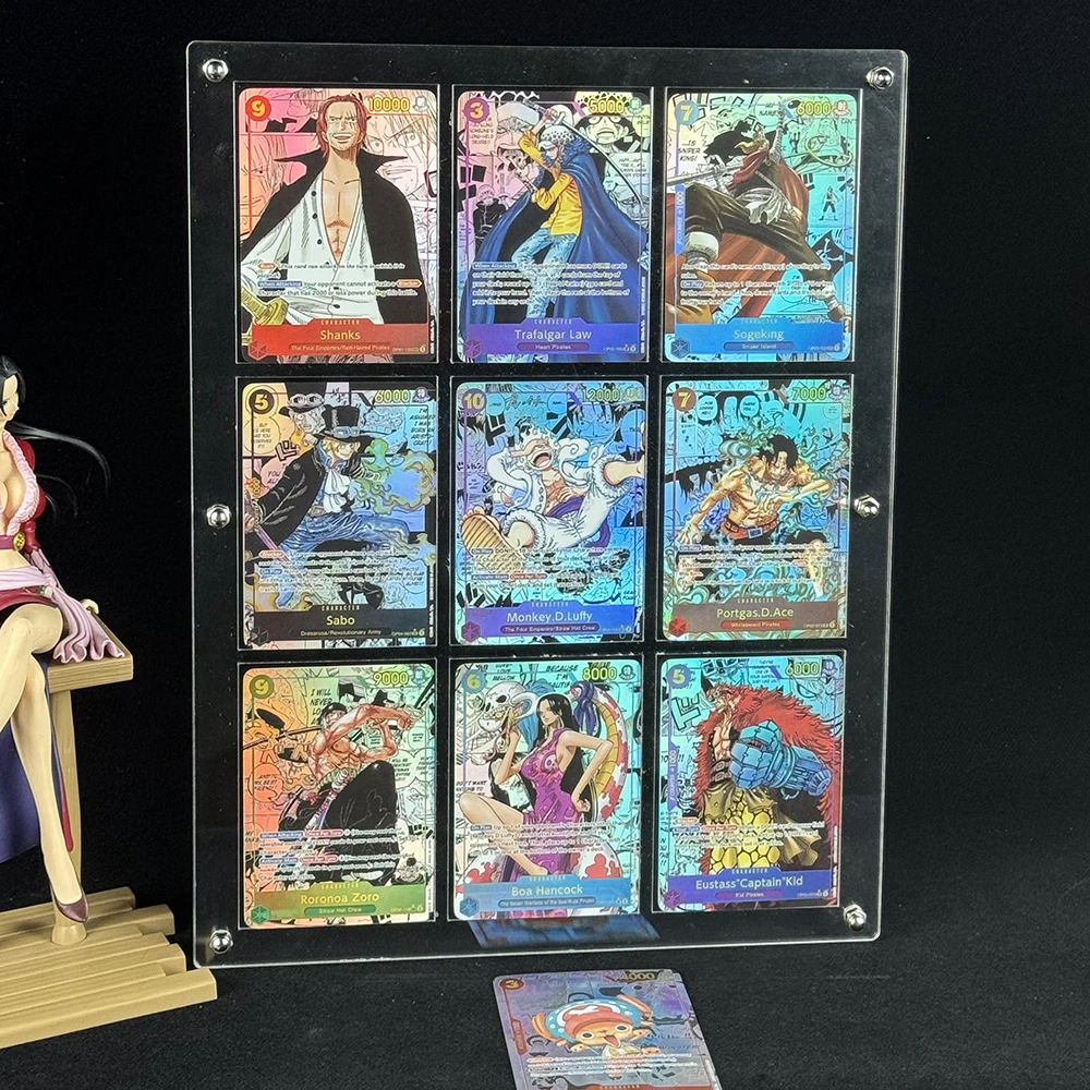 

10PCS Anime OPCG OP03-112 Collection Card SP English Version Sogeking Monkey D Luffy Shanks Comic Flash Card Child Holiday Gift
