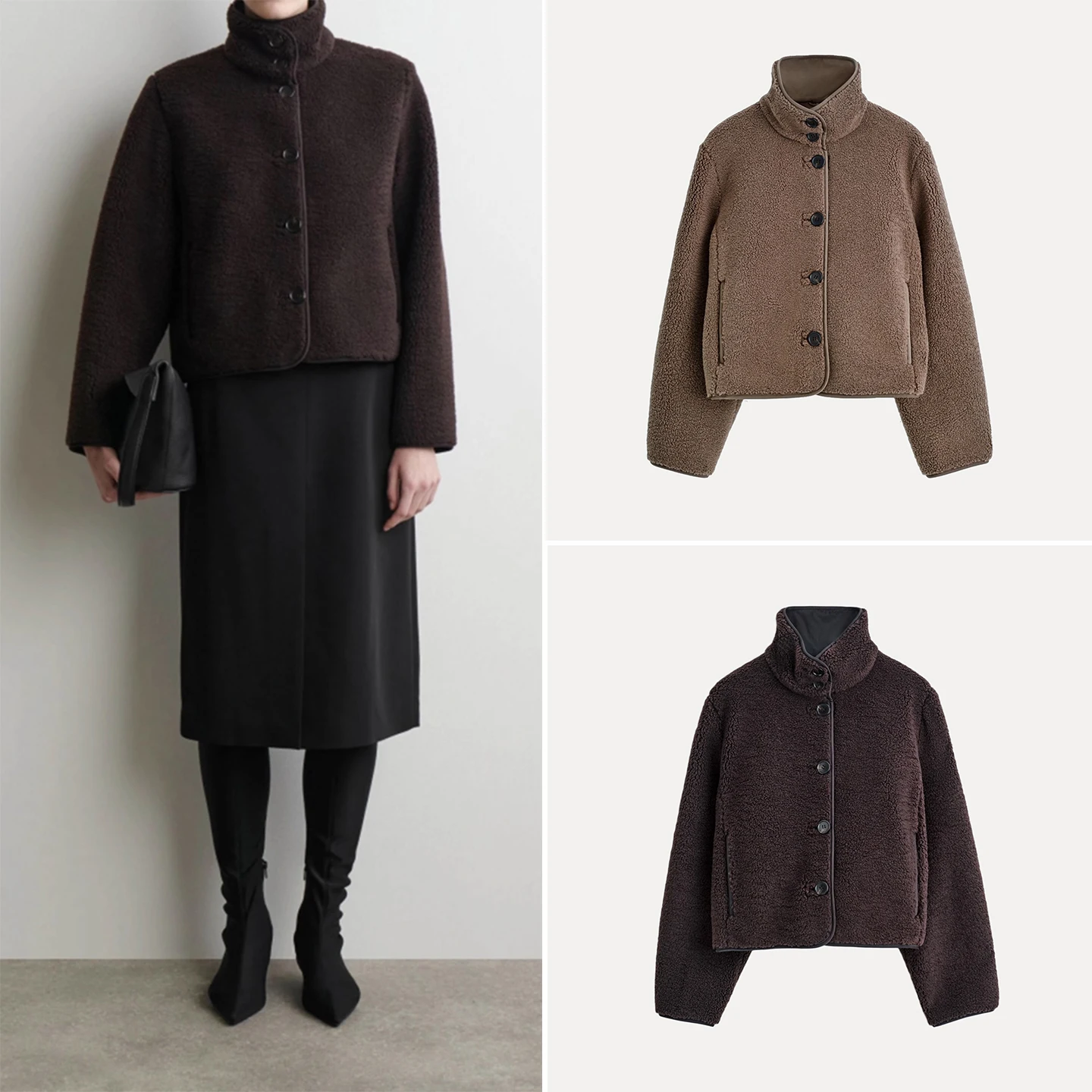 

Loose Funnel Ne Jaet for Women New Arrival Autumn 2025 Long Sve Woolen Coat Ele Faionable Ladies' Outerwear