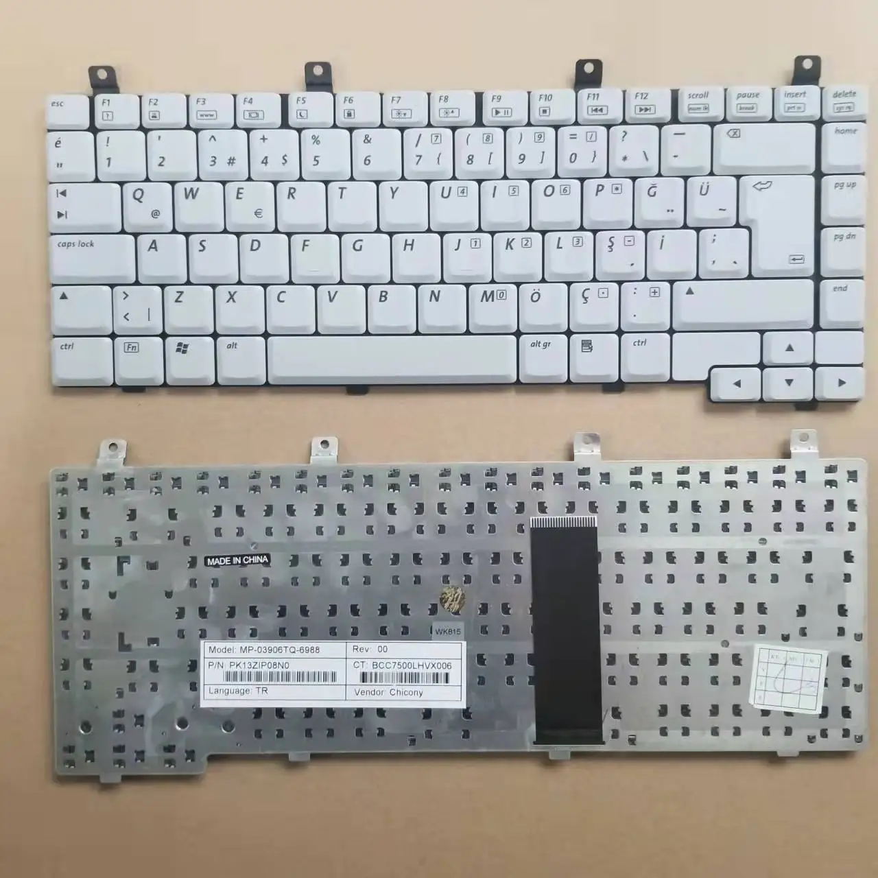 New Latin Turkish Italian Keyboard For HP Compaq Presario C300 C500 M2000 V2000 White MP-03906TQ-6988 PK13ZIP08N0 LA TR IT