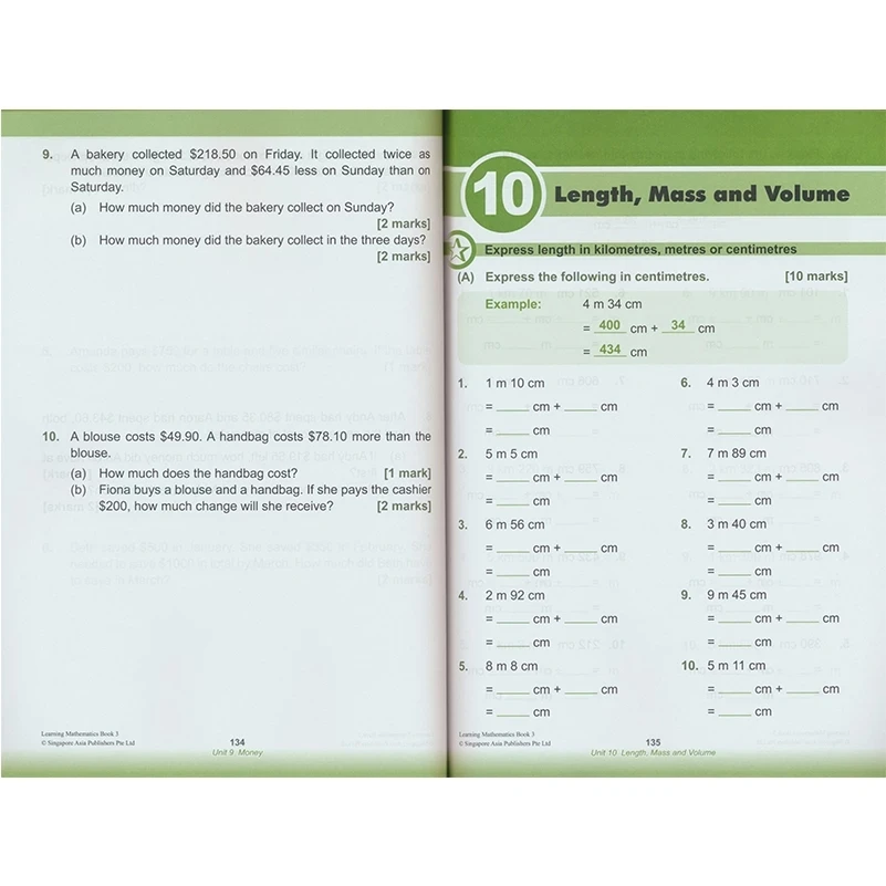 Aprender matemática livro para crianças, 6 livros por conjunto, Singapore Primary School Textbook, aprender matemática, Grade 1-6