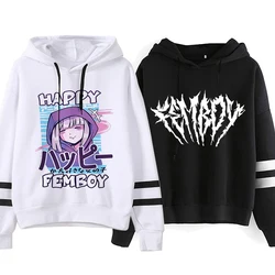 Frauen Männer lustige y2k Hoodies Mode Femboy Hooters Sweatshirt Femboys Harajuku Kapuze 2000s Vintage Hip Hop Pullover Streetwear