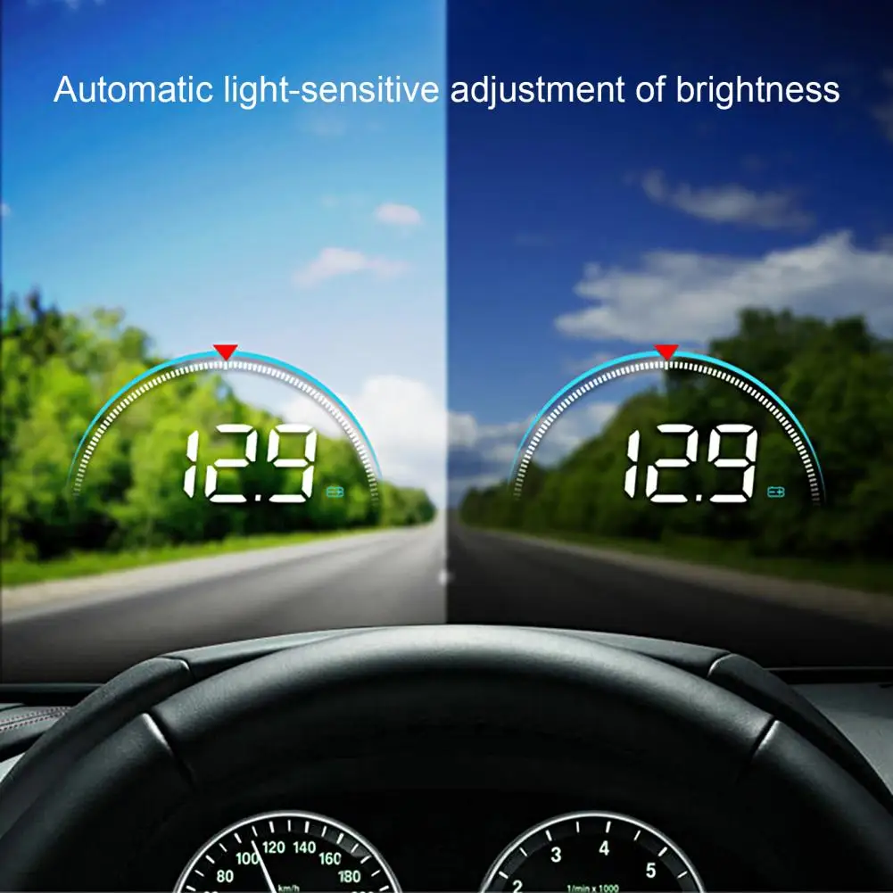 Display Head-up tachimetro digitale regolabile grande schermo interruttore automatico sensore di luce velocità cruscotto Auto Head Up Display HUD