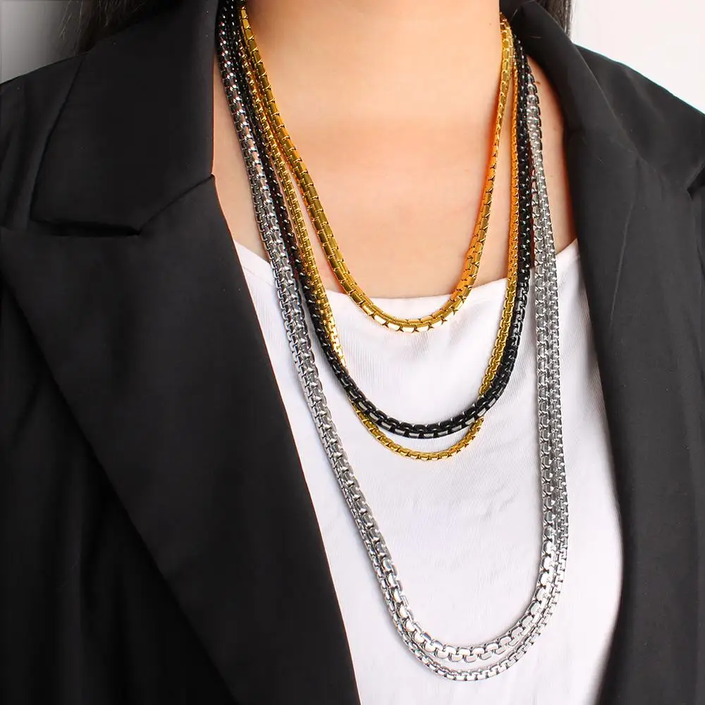 

Personalized Men's and Women's Necklace Stainless Steel Cuban Chain